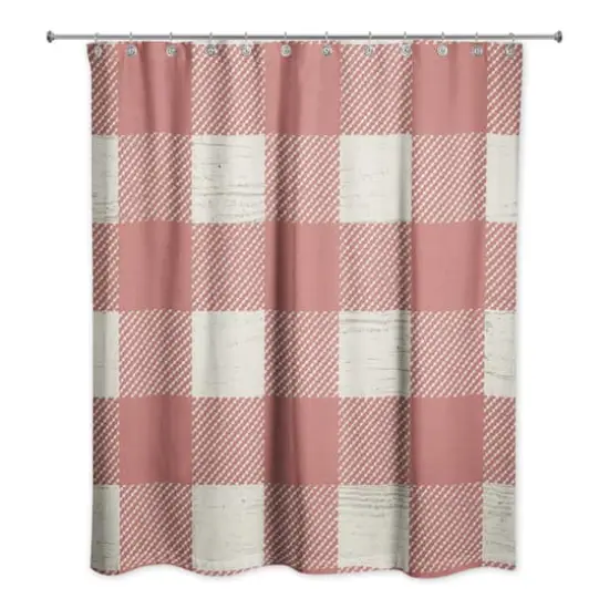 Red Buffalo Check Shower Curtain {1}