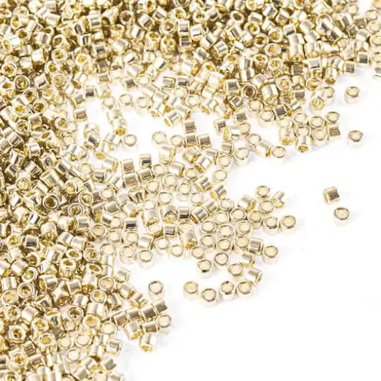 Miyuki Delica Glass Round Seed Beads, 11/0 Silver Galvanized {1}