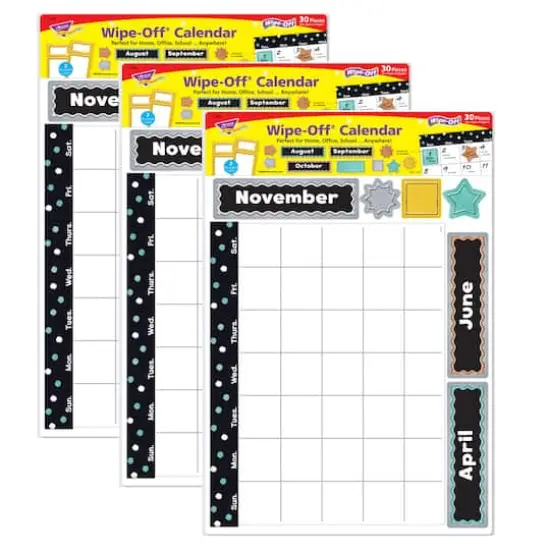 Trend Enterprises&reg; I Heart Metal Wipe-Off&reg; Calendar Bulletin Board Set, 3ct. {1}