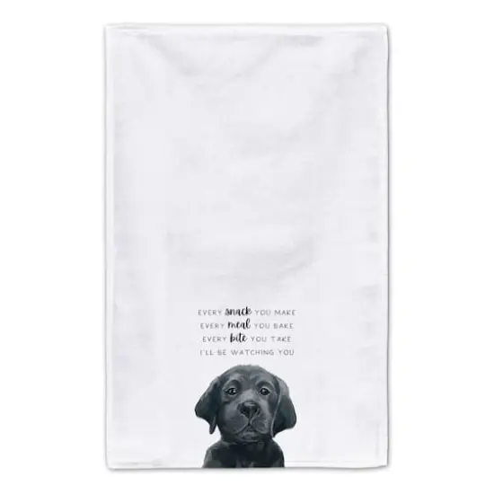 Black Lab Puppy 16" x 25" Towel Set {4}
