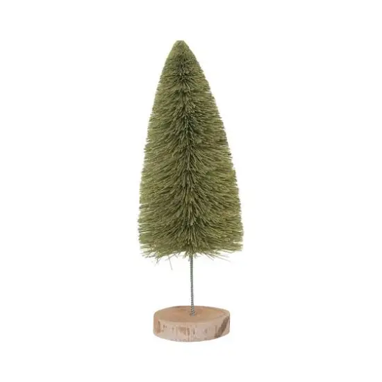 Hello Honey&reg; 12" Green Sisal Bottle Brush Tree with Wood Base {1}