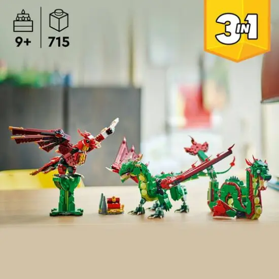 LEGO&reg; Creator 3in1 Medieval Dragon Creature Toy Playset 31161 {5}