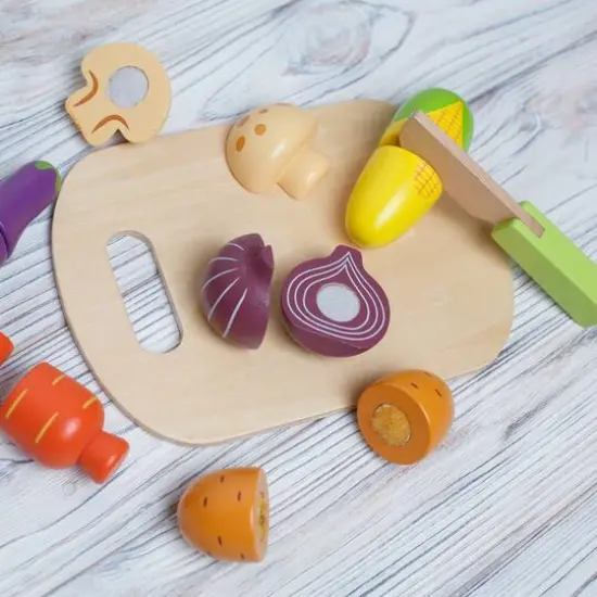 Toy Time Wooden & Magnetic Pretend Play Food Set {8}