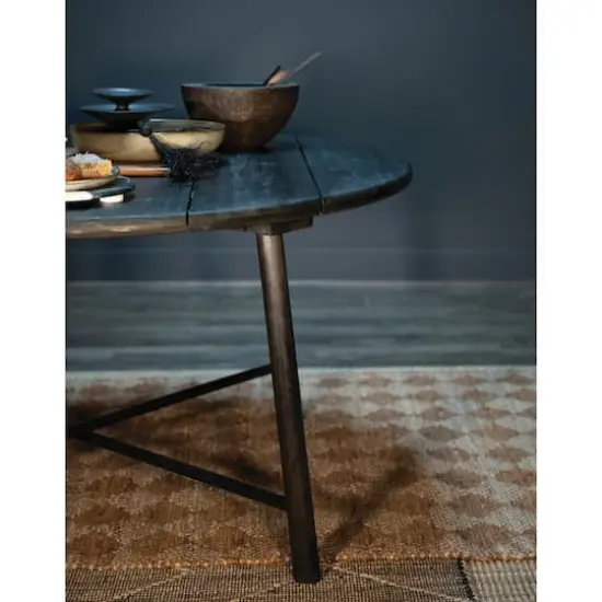 Hello Honey&reg; Black & Natural Woven Cotton & Jute Rug, 7ft. x 5ft. {5}