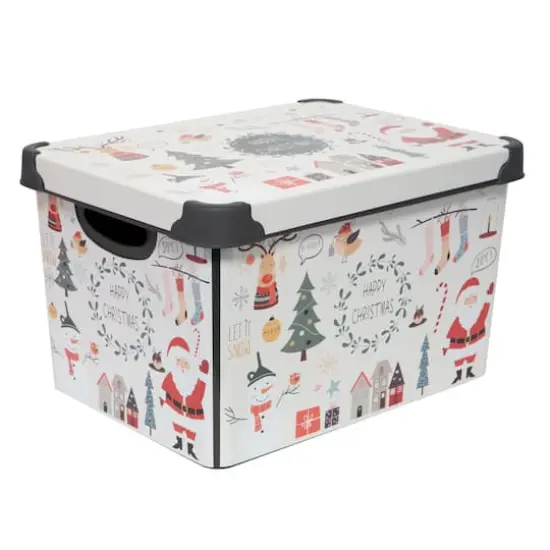 Simplify Happy Christmas Storage Tote Bin {1}