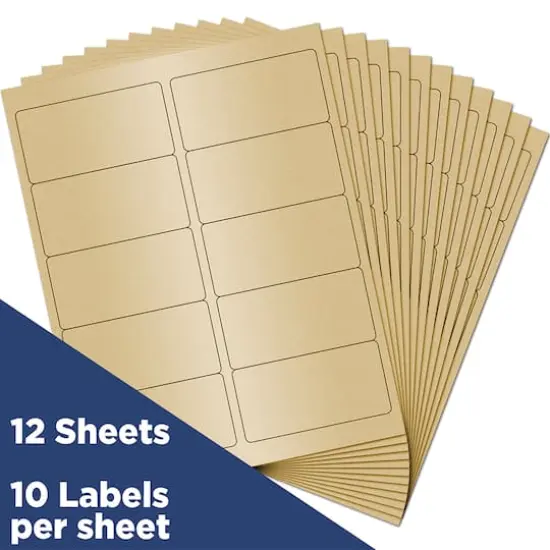 JAM Paper Standard Address Labels, 120ct. Gold Metallic {4}
