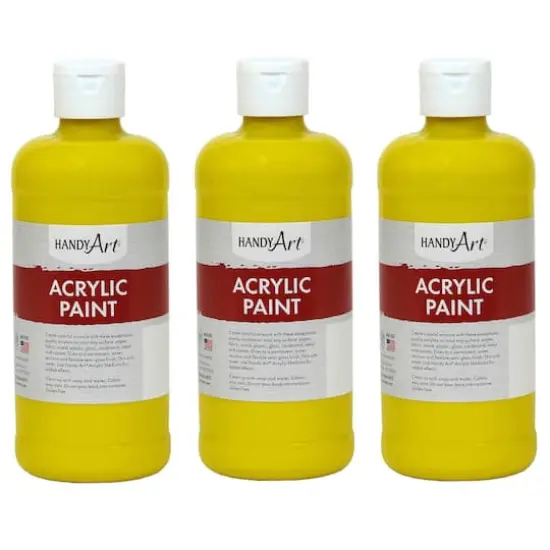 Handy Art&reg; Acrylic Paint, 3ct. Chrome Yellow {1}