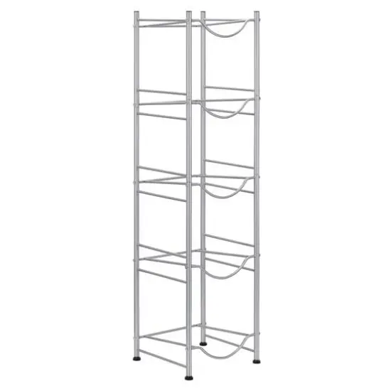 5gal. Water Jug Holder 5-Tier Storage Rack Silver {2}