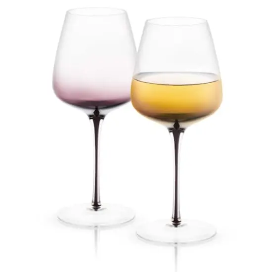 JoyJolt&reg; 17.8oz. Black Swan White Wine Glasses, 2ct. {1}