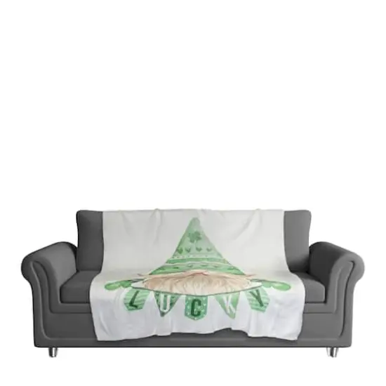Lucky Leprechaun Throw Blanket 50" x 60" Sherpa Fleece Blanket {4}