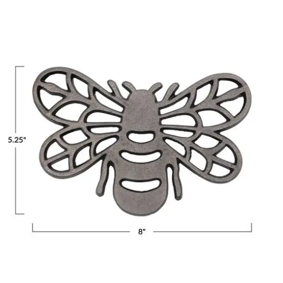 Hello Honey&reg; 8" Aluminum Trivet with Butterfly Design {3}