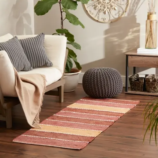 DII&reg; Color Block Cotton Chindi Rug, 2ft. x 3" x 6ft. Spice {4}