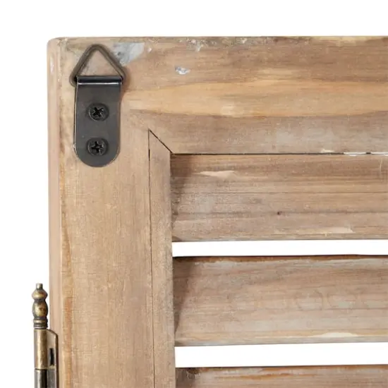52" Brown Farmhouse Shutter Wall D&eacute;cor Set {6}