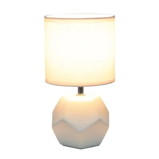 Simple Designs Round Prism Mini Table Lamp White {5}