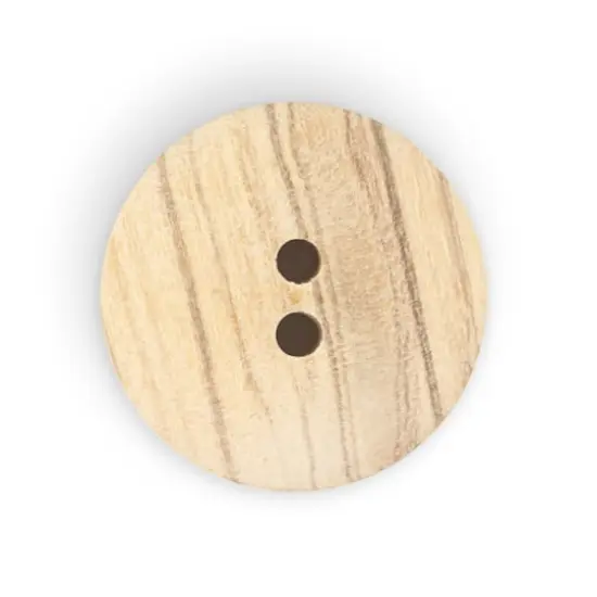 Dritz&reg; 20mm Beige-Camel Sustainable Wood Round Button, 9ct. {4}
