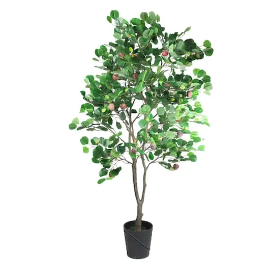 6.5ft. Potted Red Apple Two Tone Tree {1}