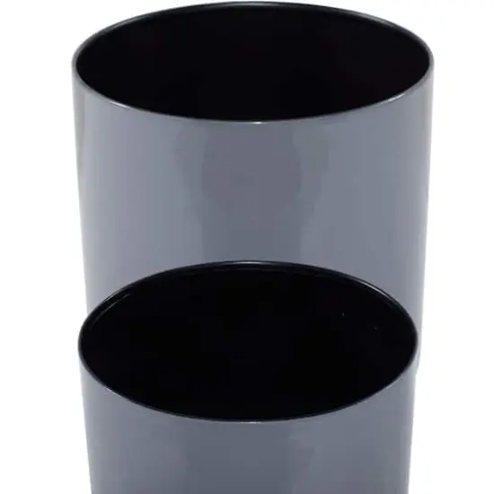 Gray & Black Metal Modern Planter Set {3}