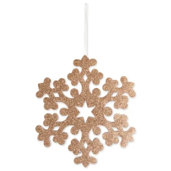 DII&reg; Gold Hanging Foam Snowflake Set {4}