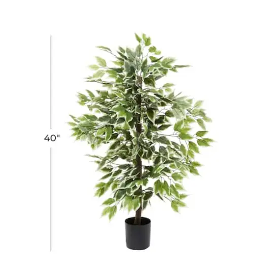 Ficus Tree Artificial Decorative Foliage, 45", Green {8}