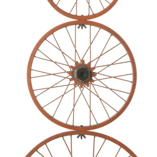 Glitzhome&reg; 33.25" Fall Metal Bicycle Wheel Pumpkin Porch D&eacute;cor {7}