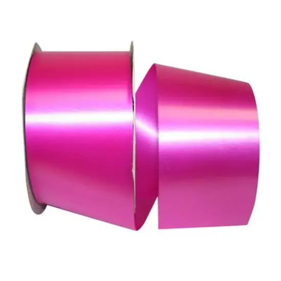 JAM Paper 2.5" x 100yd. Plastic Florentine Ribbon Fuchsia {1}