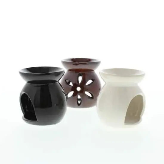 Mini Multicolor Flower Candle Oil Warmers (Set of 3) {4}