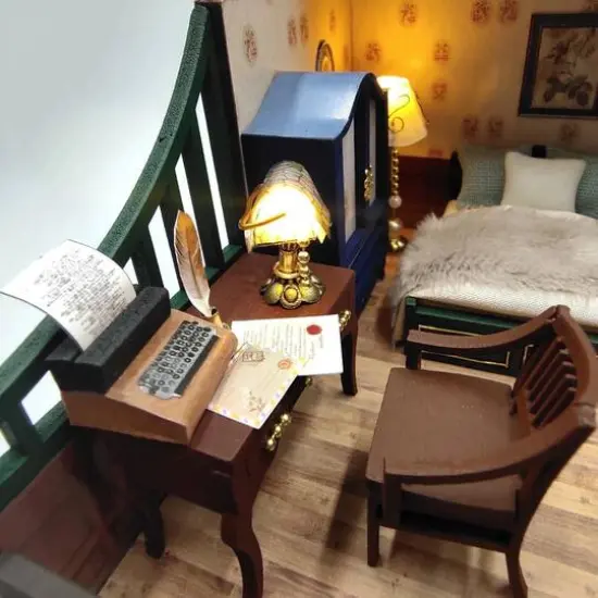 Wizardi House in English Style Miniature Dollhouse Roombox Kit {7}