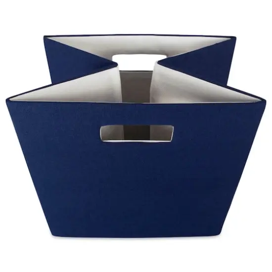 DII&reg; 13" Polyester Solid Storage Cube Nautical Blue {4}