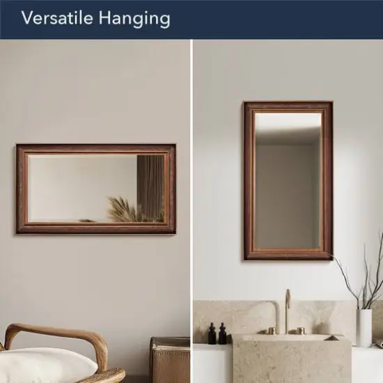 Head West 27.5" Bronze & Copper Oil-Rubbed Framed Wall Mirror {6}