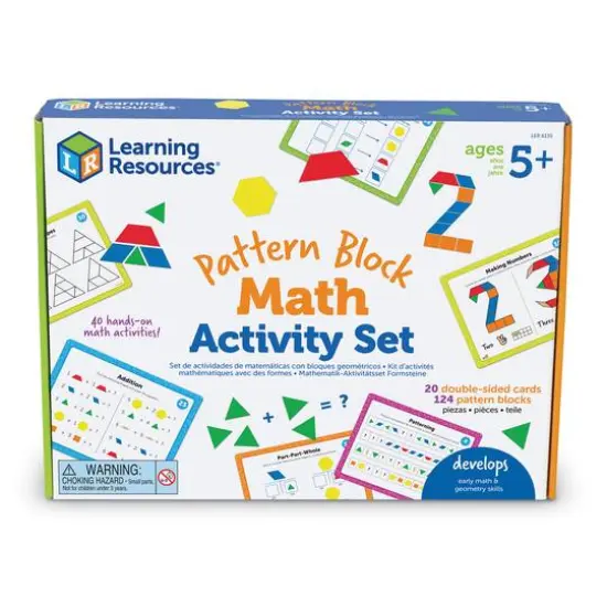 Learning Resources Pattern Block Math Activity Set {4}
