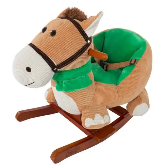 Toy Time Plush Rocking Horse Ride-On with Seat {1}