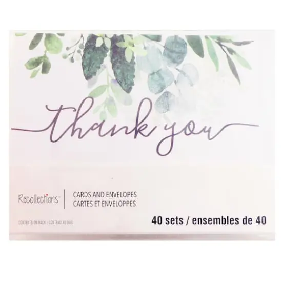 Thanks Cards & Envelopes by Recollections&trade;, 4.25" x 5.5" {4}