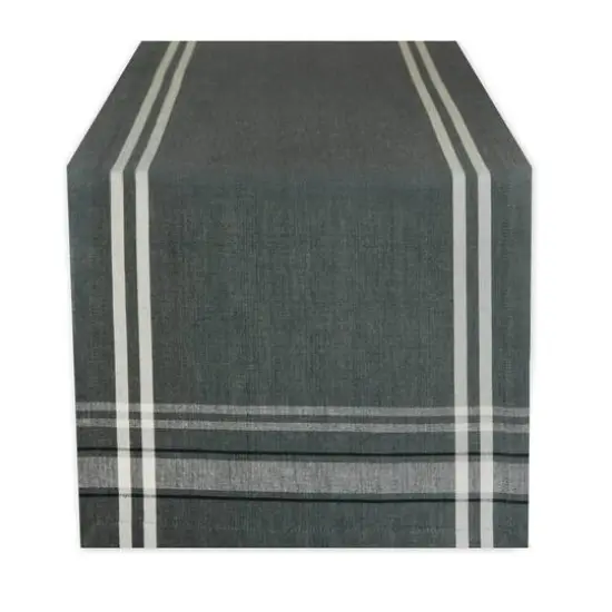 DII&reg; 72" French Stripe Table Runner White/Black {2}