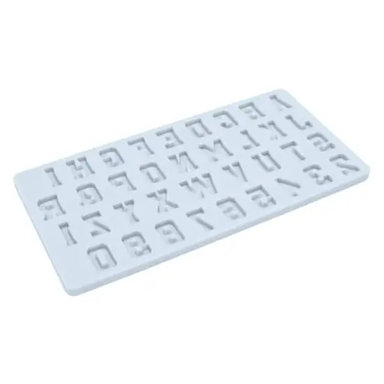 Varsity Alphabet Font Silicone Fondant Mold by Makery&reg; {3}