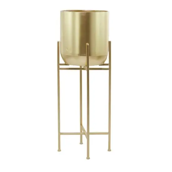 Gold Modern Planter, 13" x 13" x 46" {3}