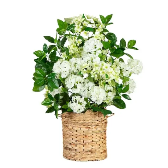2.5ft. Artificial Mixed Flower Arrangement in Hyacinth Weave Basket {1}