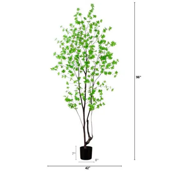 8ft. Potted Artificial Minimalist Enkianthus Tree {7}
