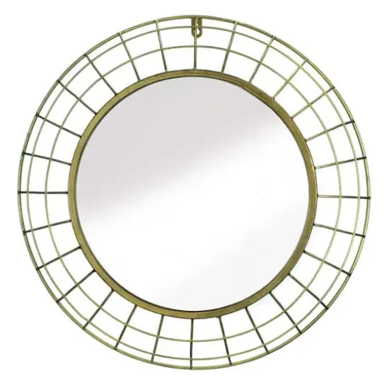 Golden Wire Dome Framed Wall Mirror {1}