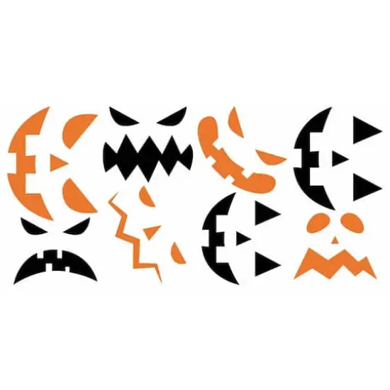 RoomMates Halloween Pumpkin Faces Glow in the Dark Peel & Stick Decals {1}