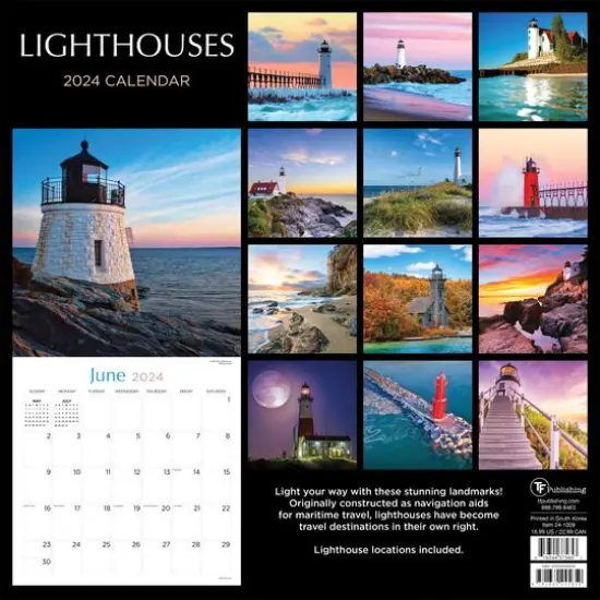 TF Publishing 2024 Lighthouses Wall Calendar {3}