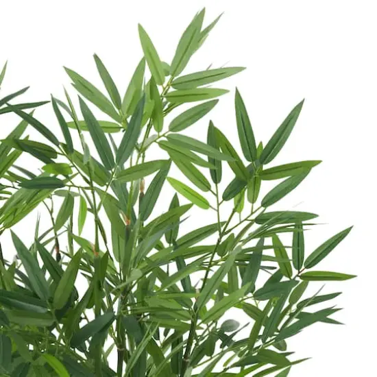 40" Green Realistic Foliage Plant in Brown Seagrass Pot {4}