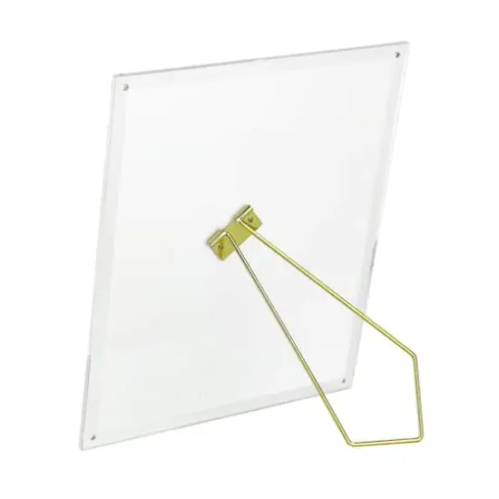 Expressions&trade; Clear Acrylic Float Frame with Gold Metal Easel by Studio D&eacute;cor&reg; {4}