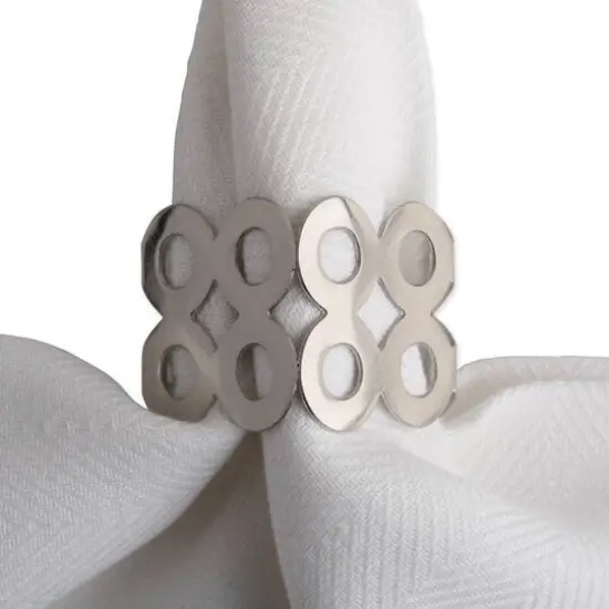 DII&reg; Silver Square Die Cut Napkin Rings, 6ct. {6}