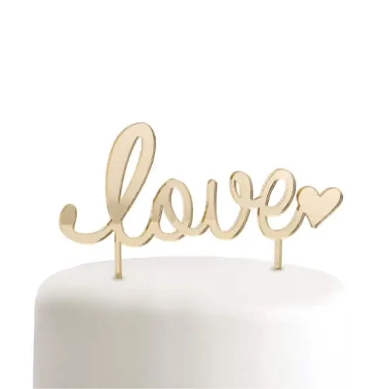 Hortense B. Hewitt Co. Gold Love Cake Pick {1}