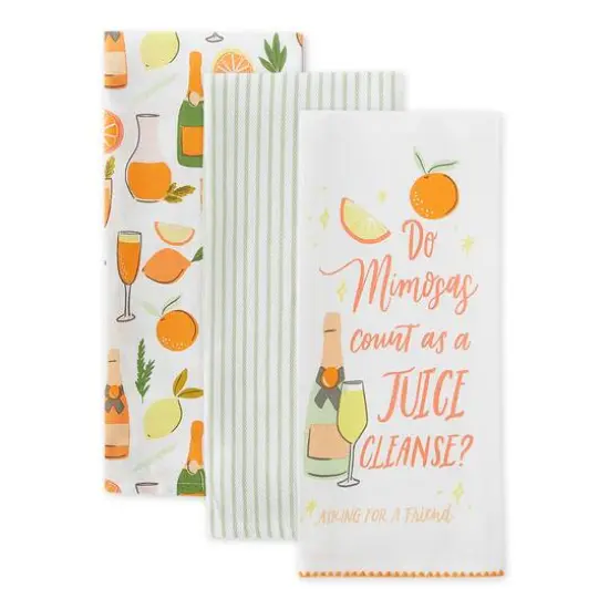 Mimosa Juice Cleanse Dishtowel (Set of 3) {4}