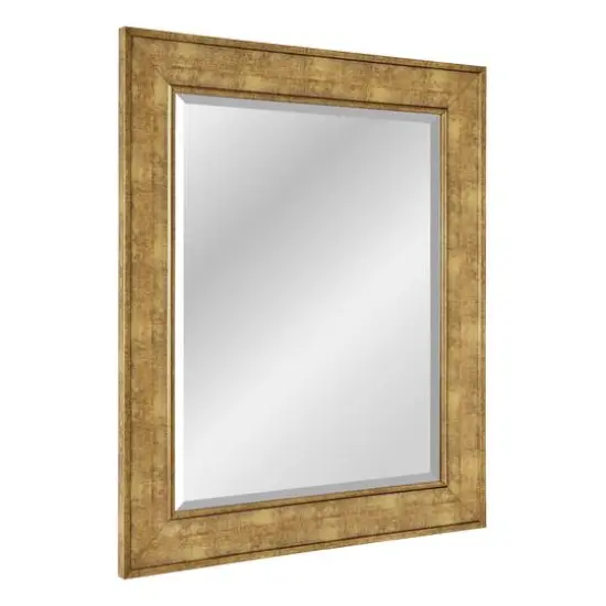 Head West Antique Gold Rectangular Framed Wall Vanity Mirror - 35" x 29" {9}