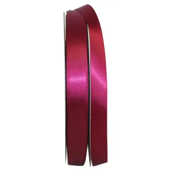 JAM Paper 5/8" x 100yd. Satin Single Face Ribbon Wine {1}