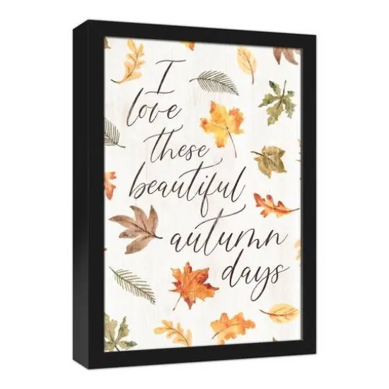 These Beautiful Autumn Days Black Framed Canvas Wall Art {4}