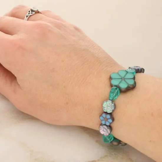 Santa Fe Czech Glass Flower & Leaf Bead Mix by Bead Landing&trade; {5}