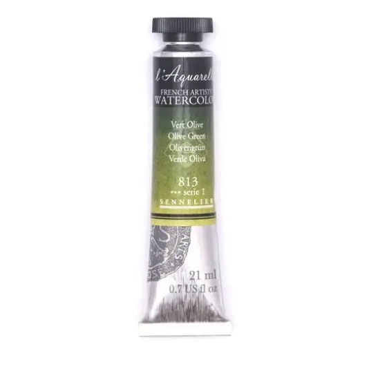 Sennelier French Artists' Watercolor, 21mL 813 Olive Green S1 {1}